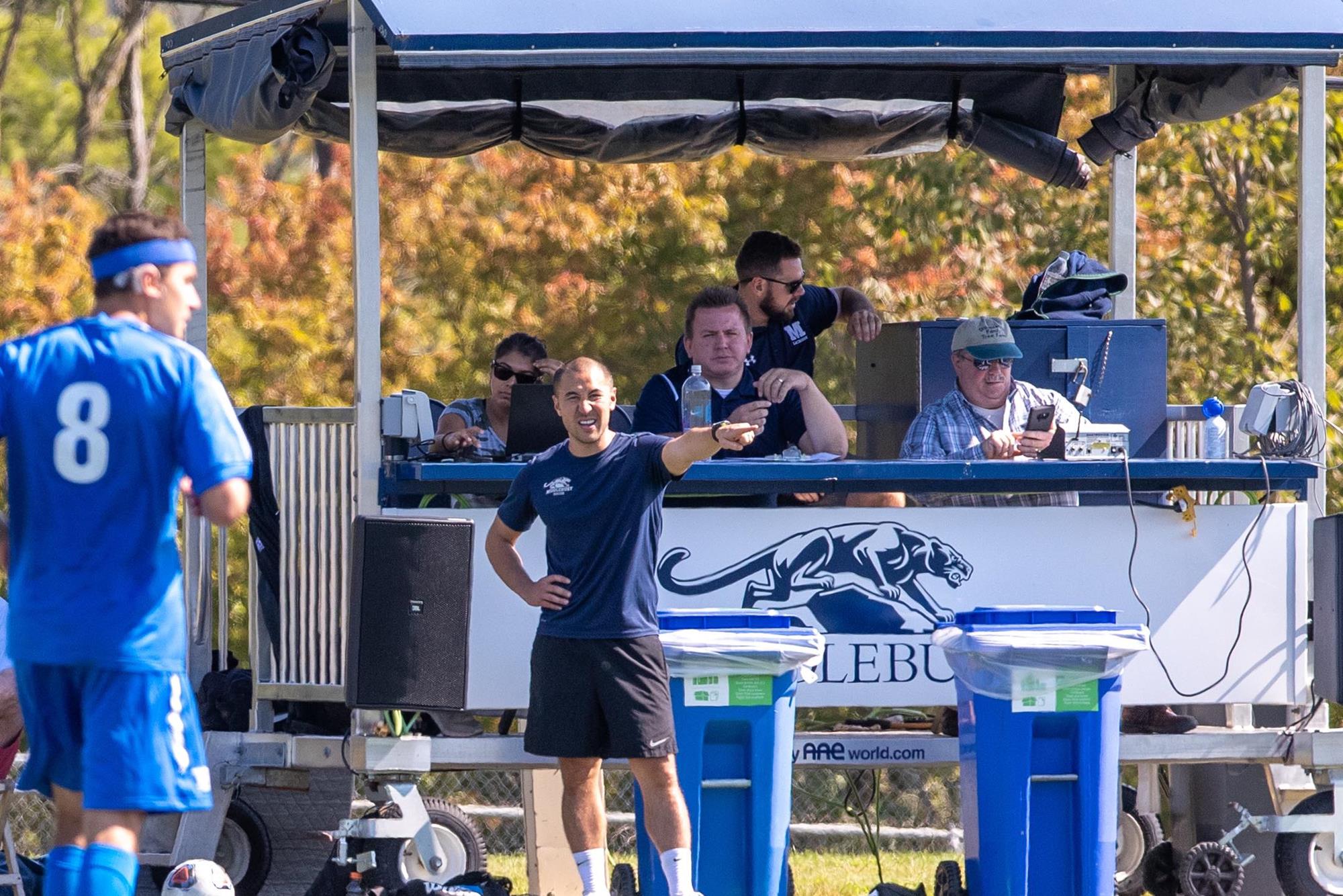 Dain McKee working a soccer game.